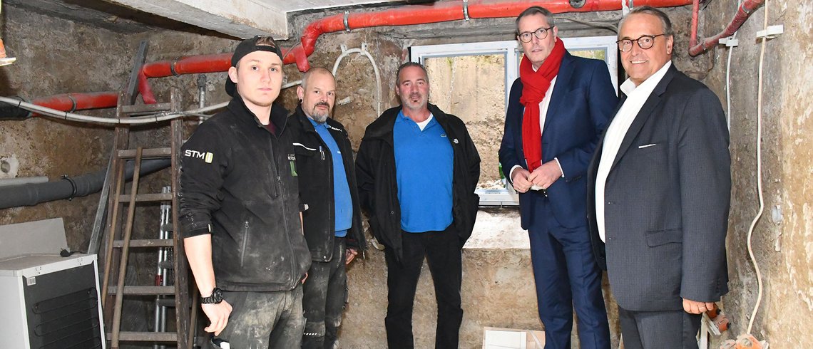 Baustellenbesuch in einem Neuenahrer Keller